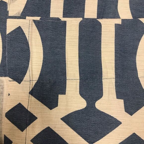 Threshold blue and white lattice curtain panels - Picture 4 of 5